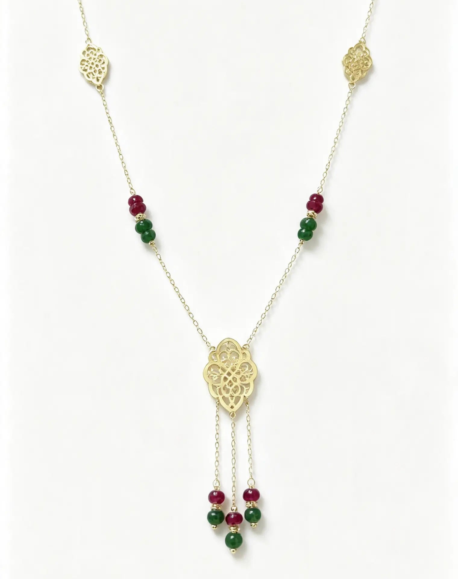 Collier beldi zomorod Or 18K