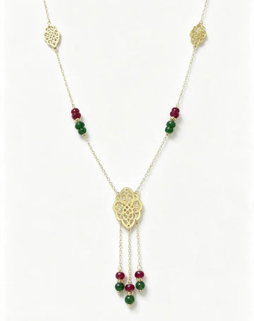 Collier beldi zomorod Or 18K