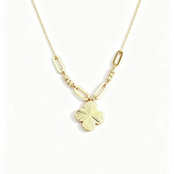 Collier tréfle messik or 18k