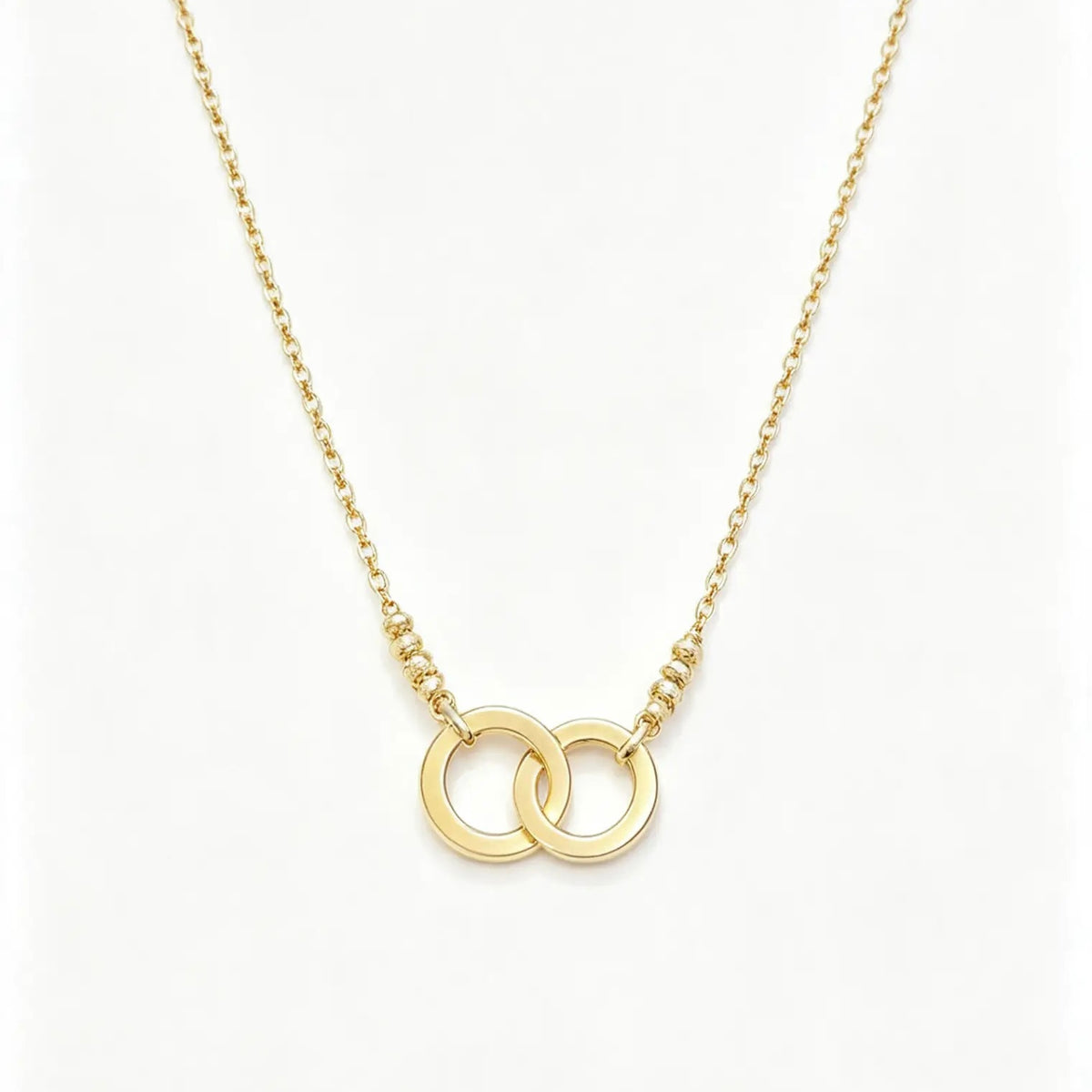 Collier Double Anneaux en Or 18K