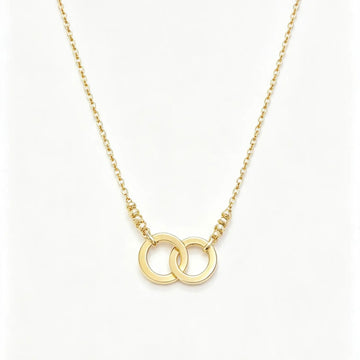 Collier Double Anneaux en Or 18K
