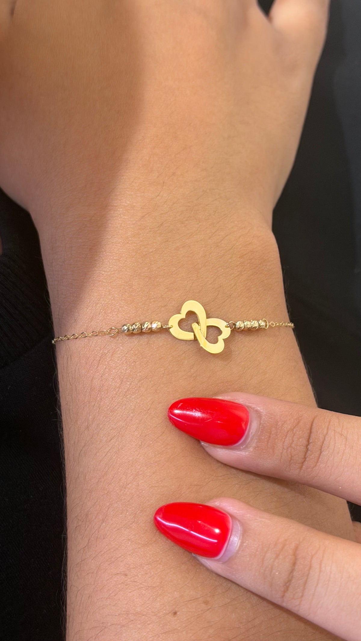Gourmette Cœur en Or 18K