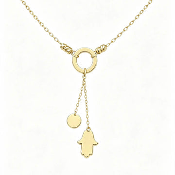 Collier Cercle khmisa en Or 18K