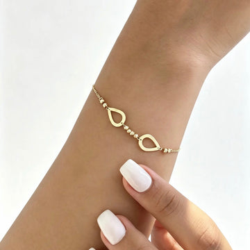 Gourmette Goutte en Or 18K
