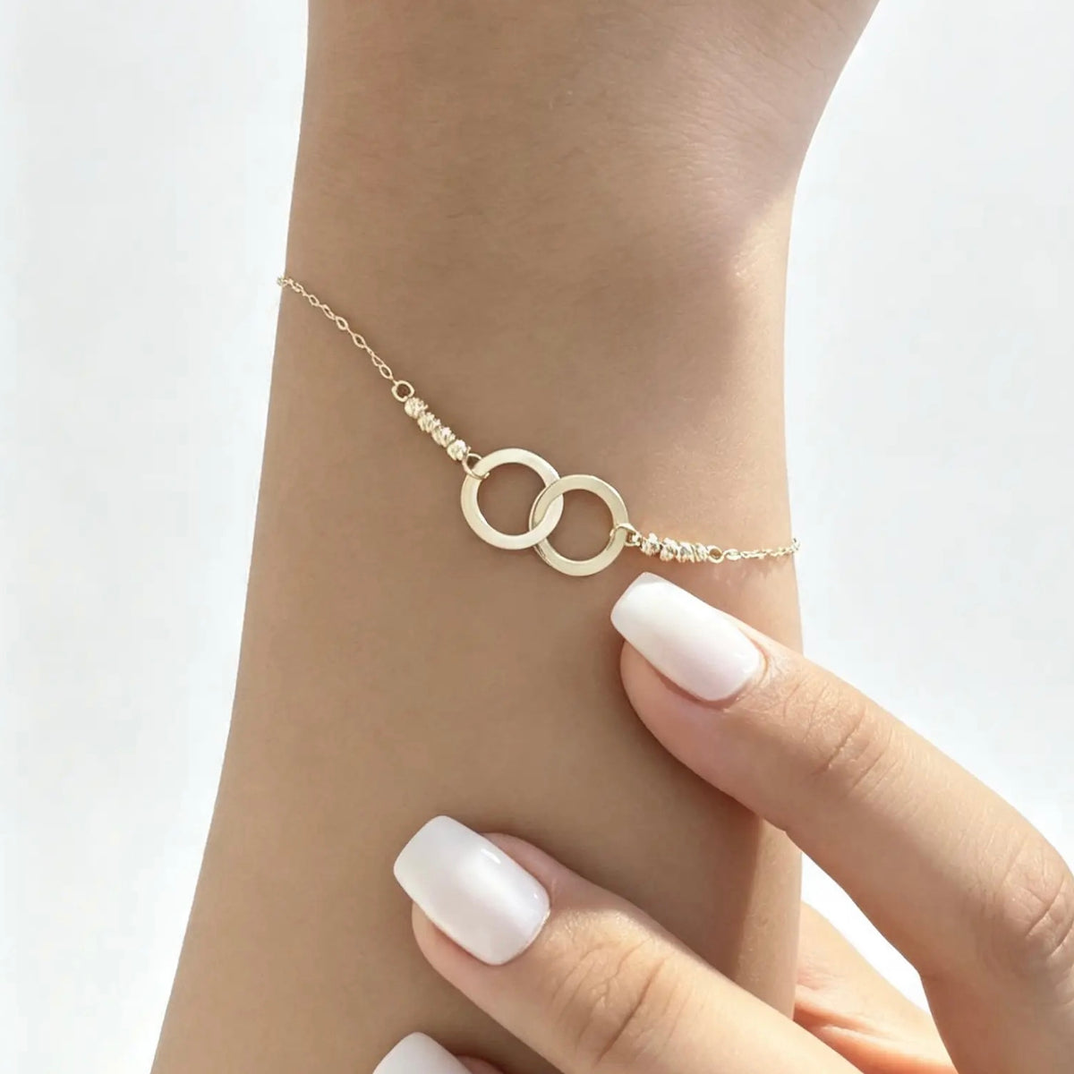 Gourmette Cercles Liés en Or 18K