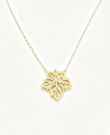 Collier tréfle or 18k