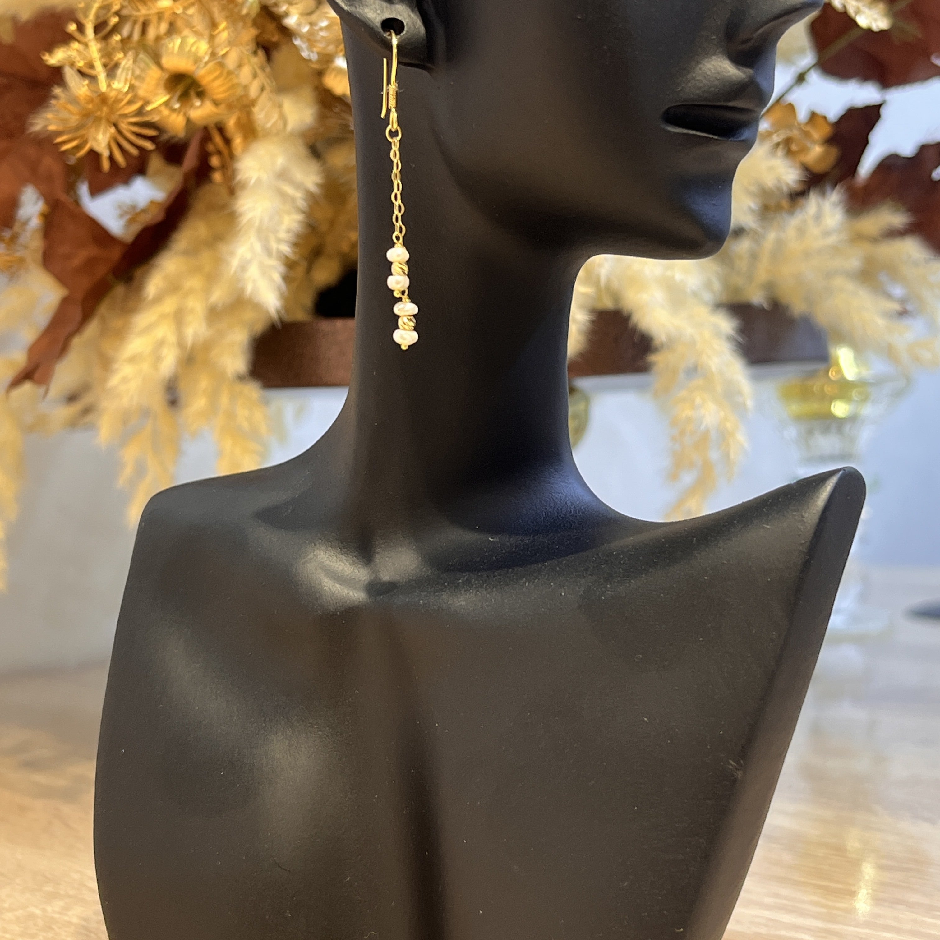 Boucles d’oreilles Motifs Dorés en Or 18K - vue 2