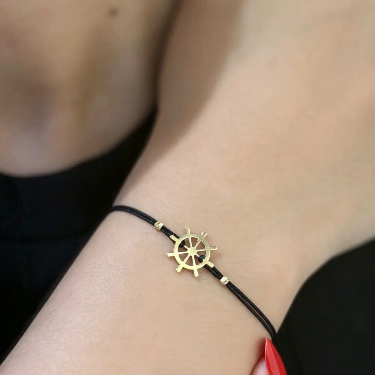 Cordon Motif Soleil en Or 18K - vue 4