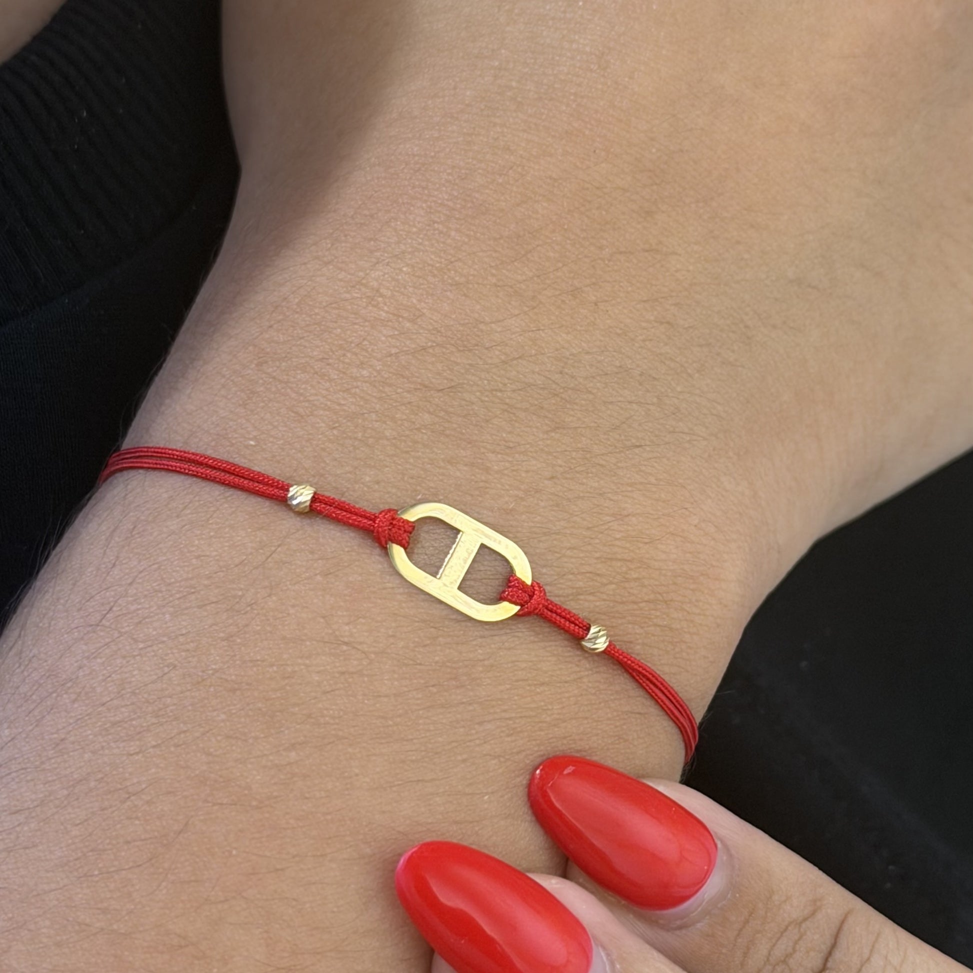 Cordon Motif Lettre en Or 18K - vue 3