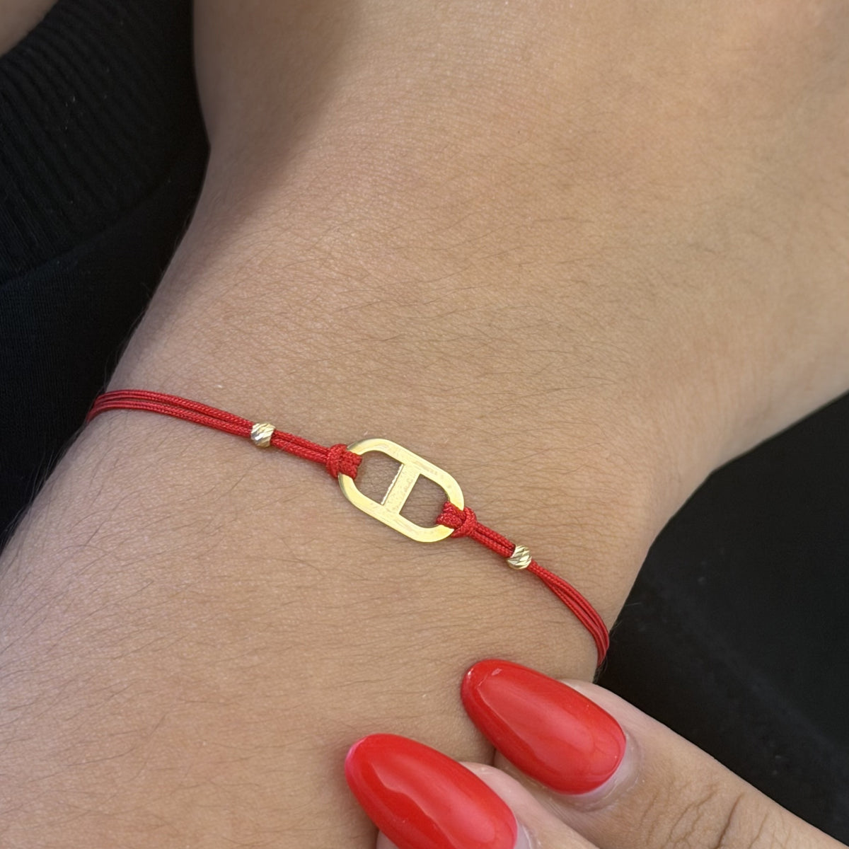 Cordon Motif Lettre en Or 18K - vue 3