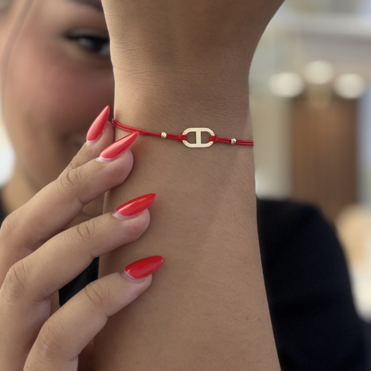 Cordon Motif Lettre en Or 18K - vue 4