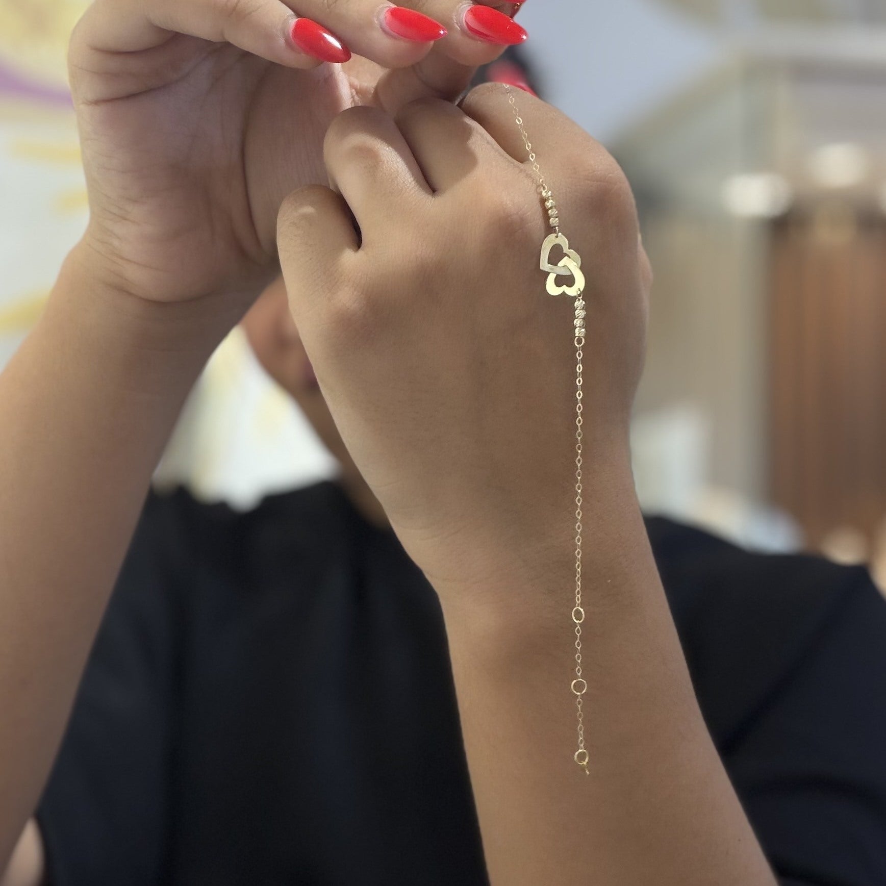 Gourmette Cœur en Or 18K - vue 2